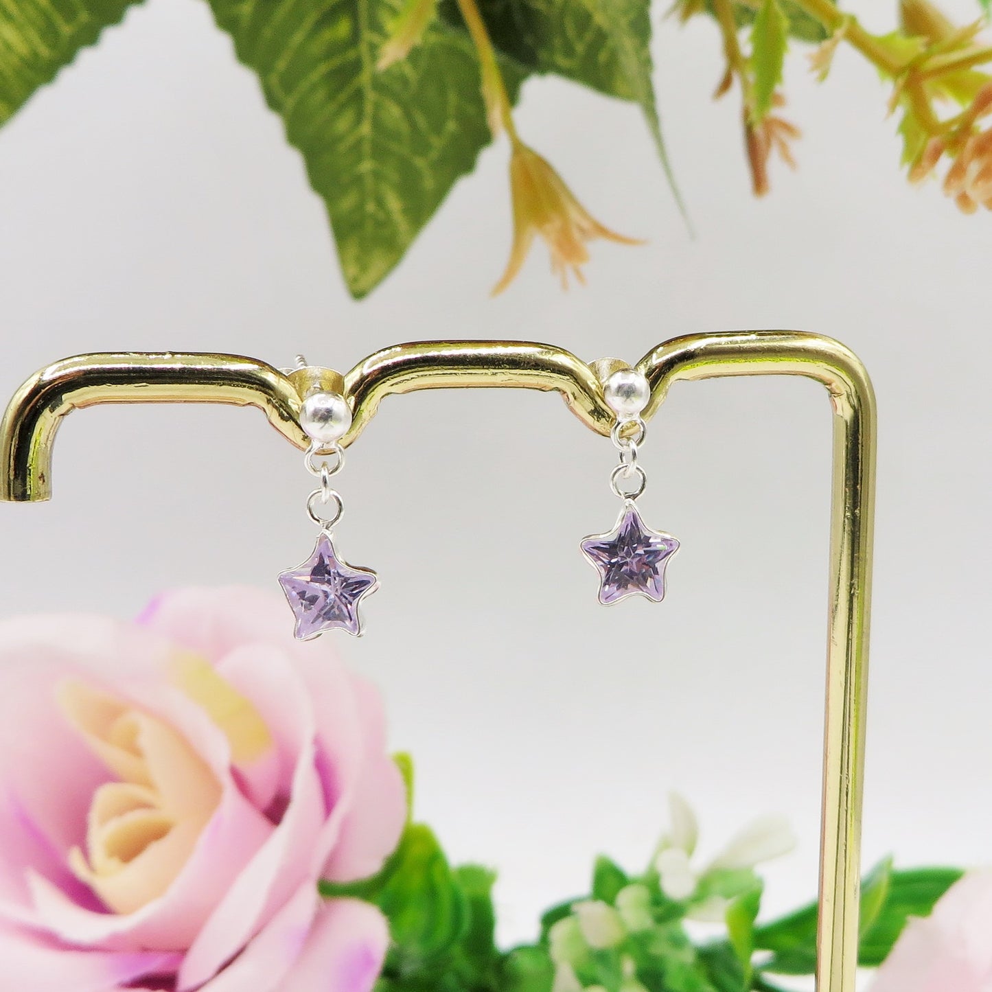 KYRA ~ ARGENTO 925 - paio Orecchini mini pendenti stellina