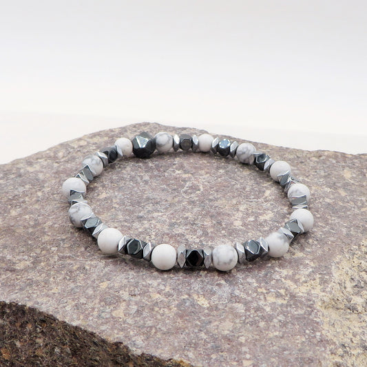 HARALD Bracciale in pietra Naturale - UOMO - ACCIAIO inossidabile