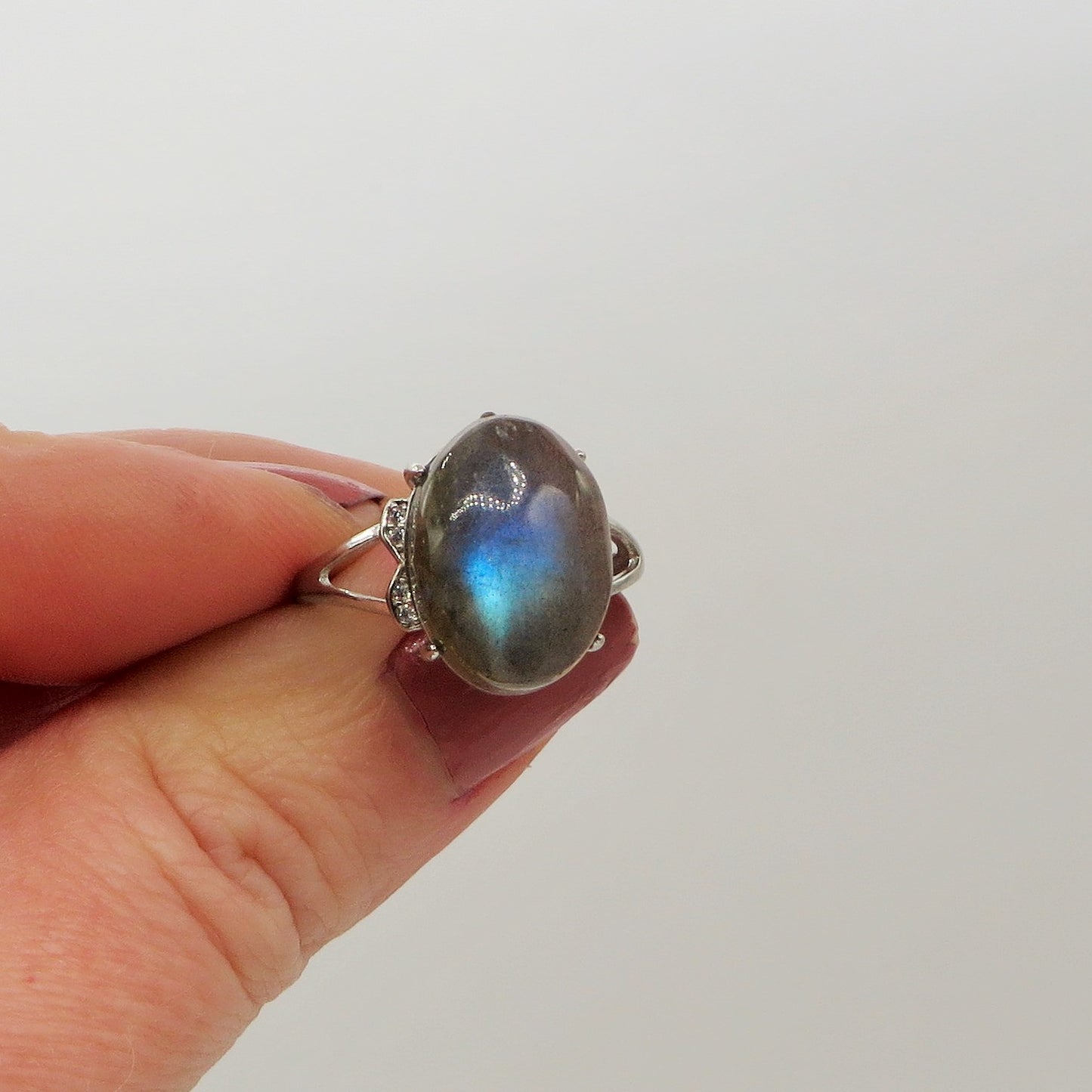 NYMA XL ~ Anello regolabile in Labradorite naturale