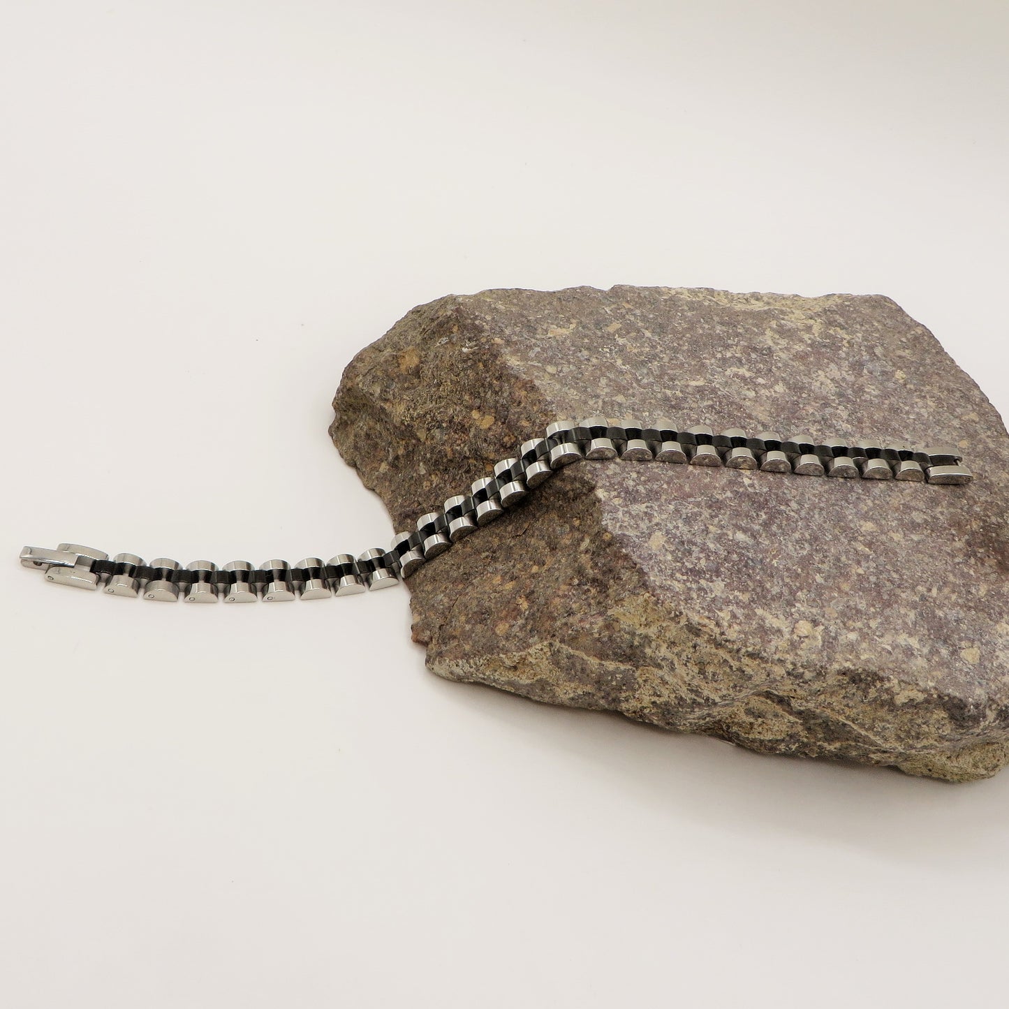 ARNOLD - BRACCIALE uomo ACCIAIO catena Bicolor maglia orologio