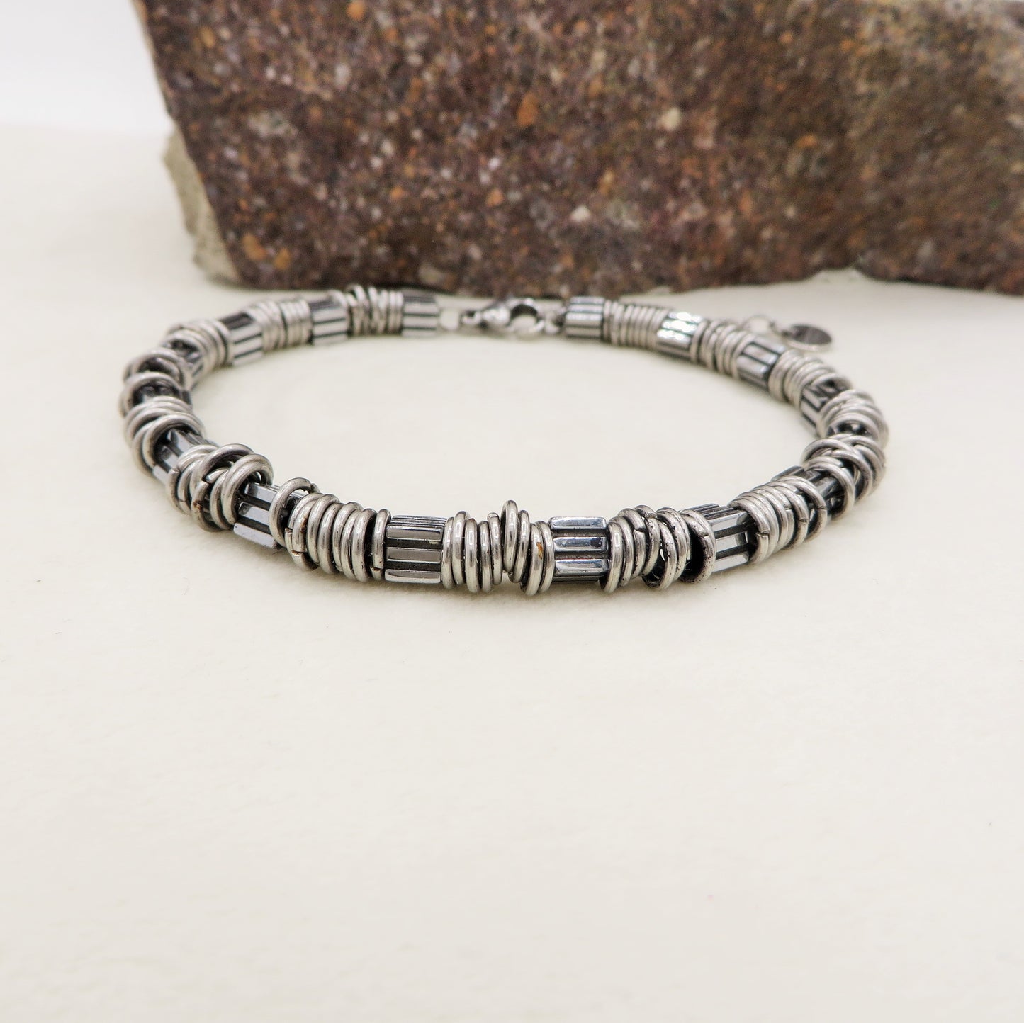 Bracciale uomo catena NODINI ACCIAIO