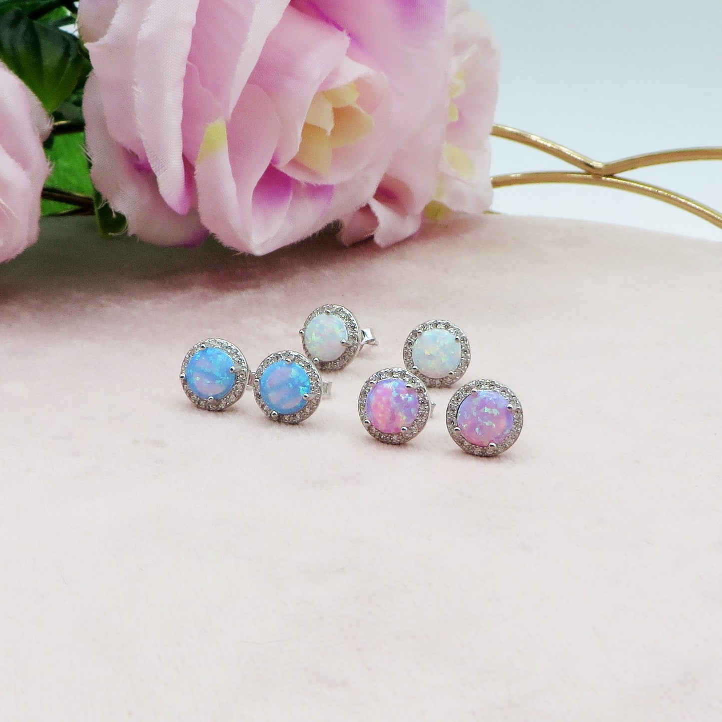 HALO - ARGENTO 925 - Orecchini in opalite