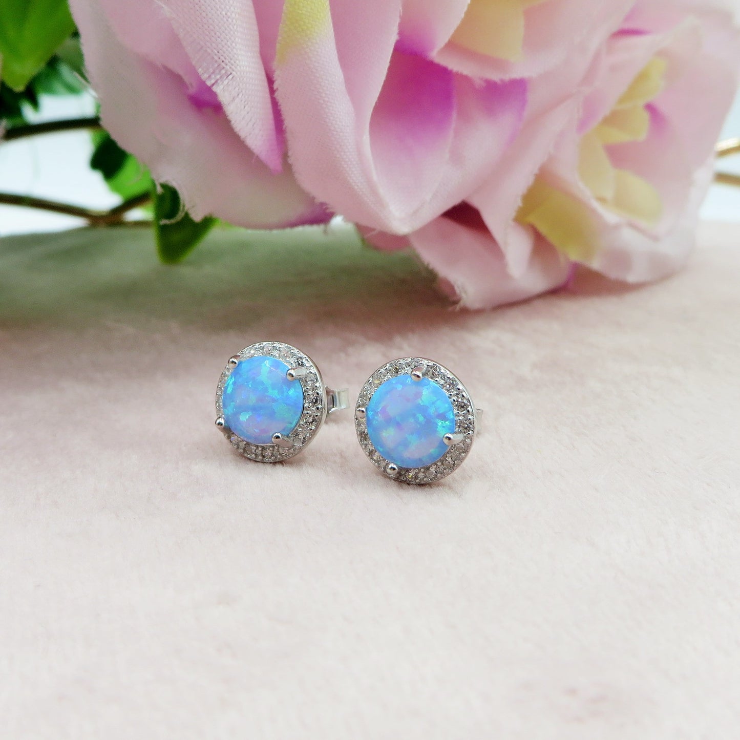HALO - ARGENTO 925 - Orecchini in opalite