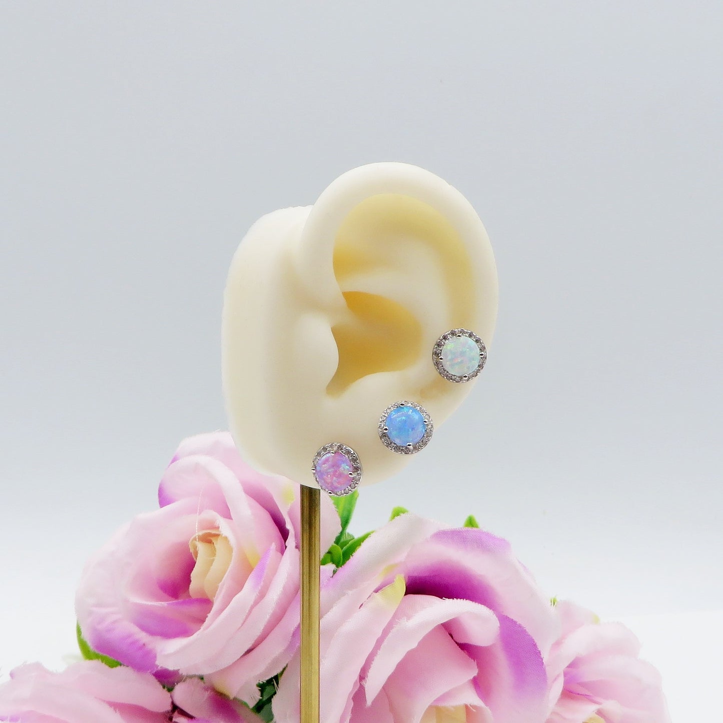 HALO - ARGENTO 925 - Orecchini in opalite