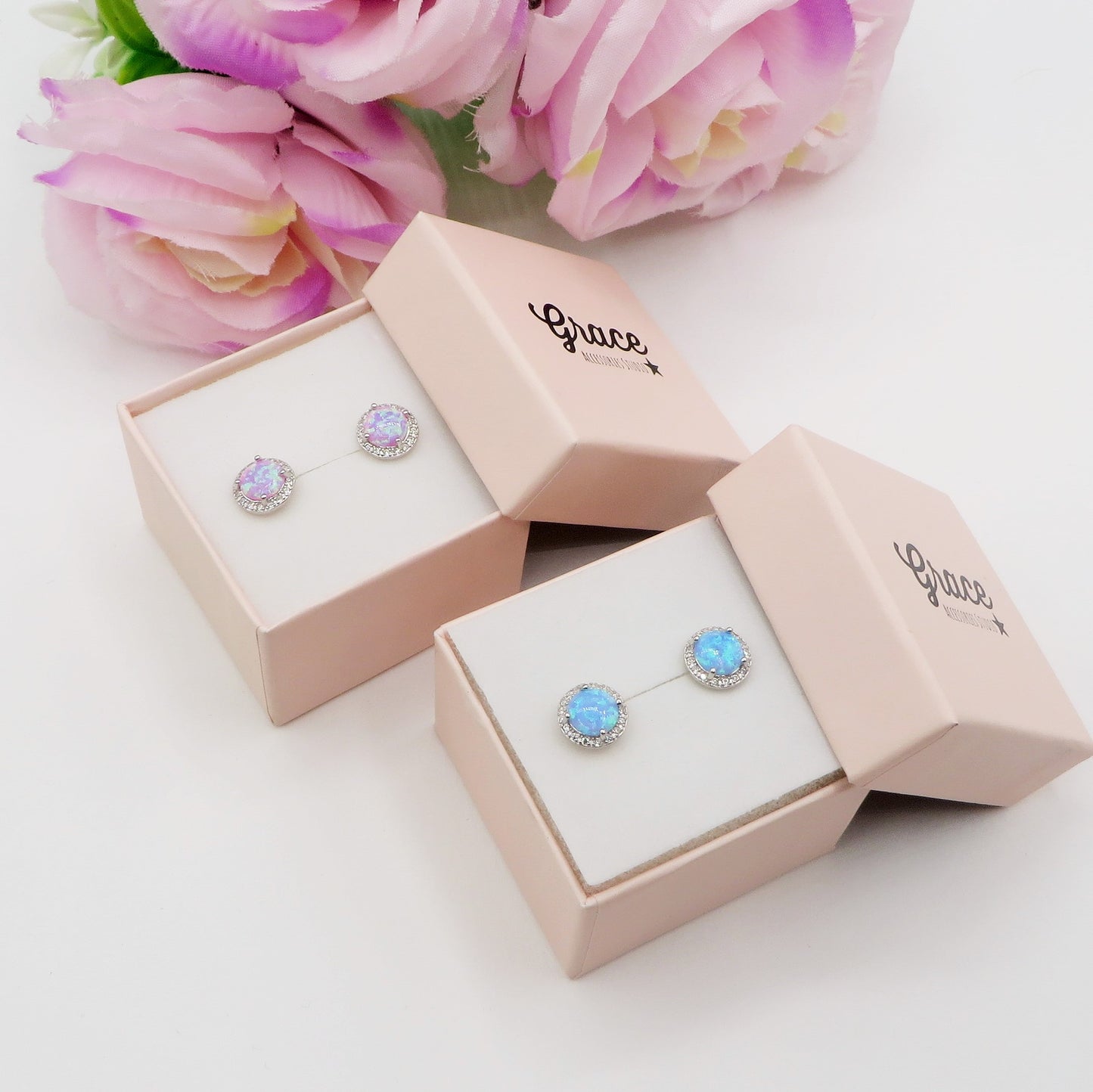 HALO - ARGENTO 925 - Orecchini in opalite