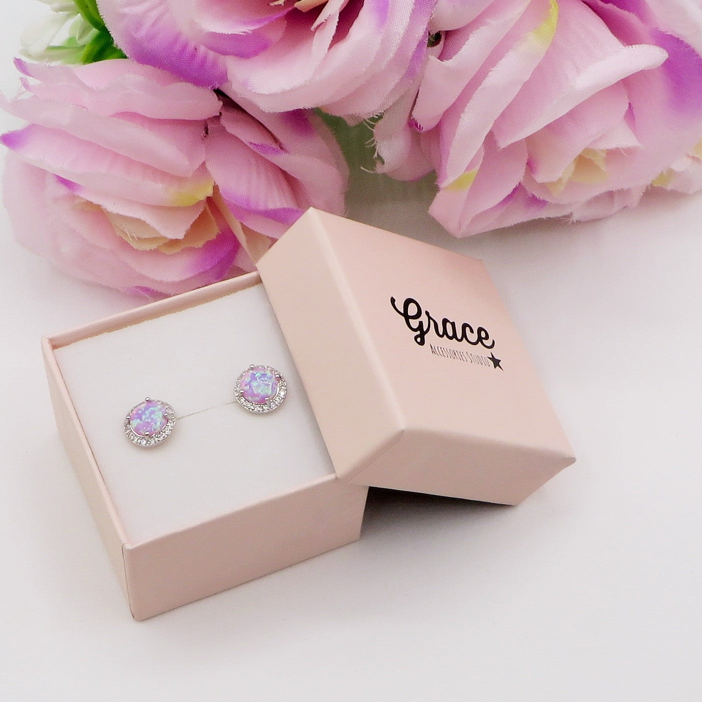 HALO - ARGENTO 925 - Orecchini in opalite