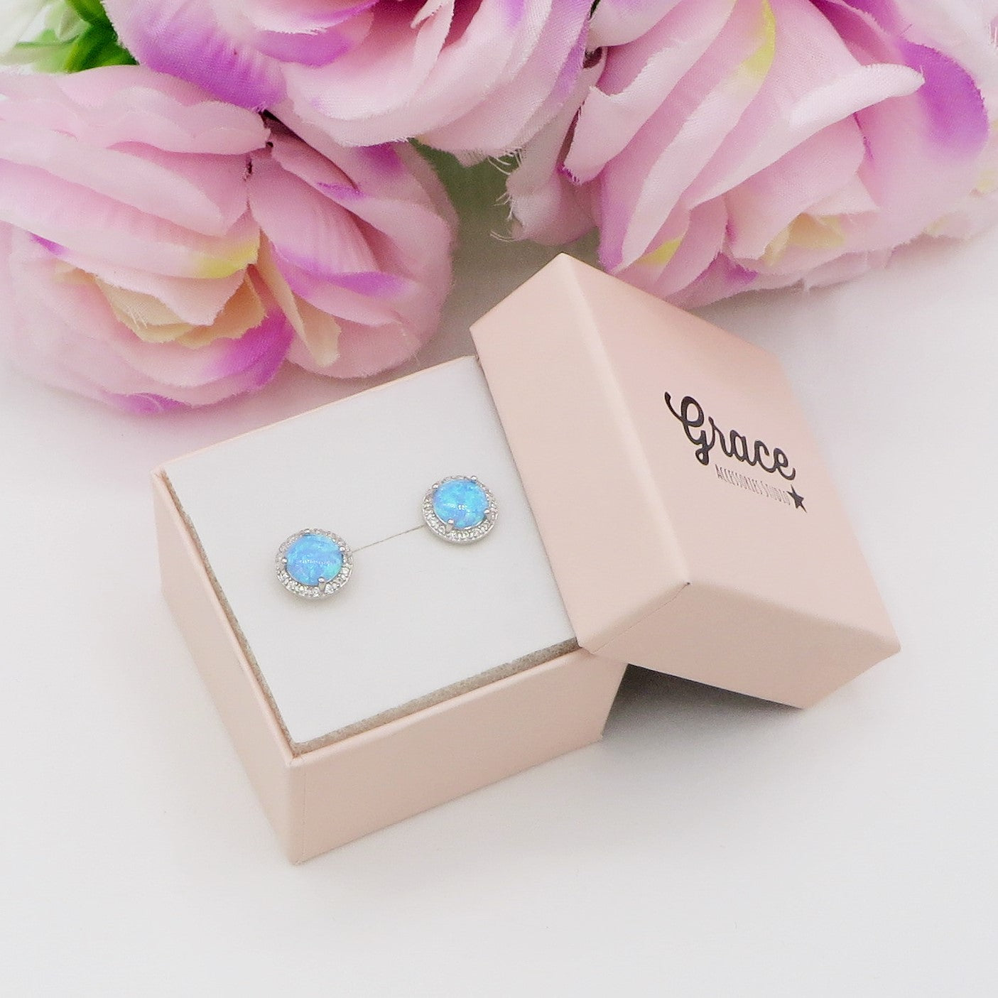 HALO - ARGENTO 925 - Orecchini in opalite
