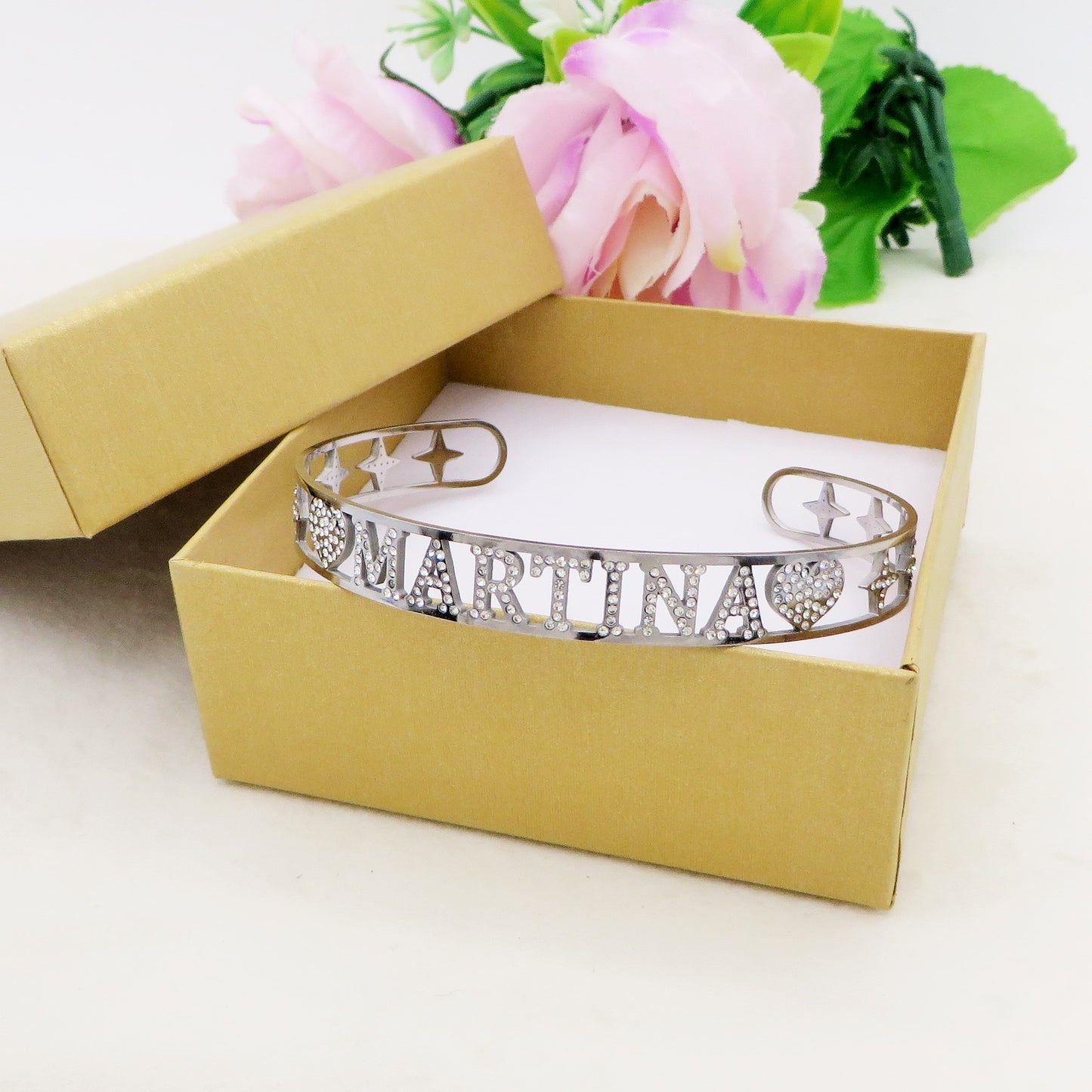 Bracciale BRILLIANT - NOME PERSONALIZZATO in Acciaio Inossidabile