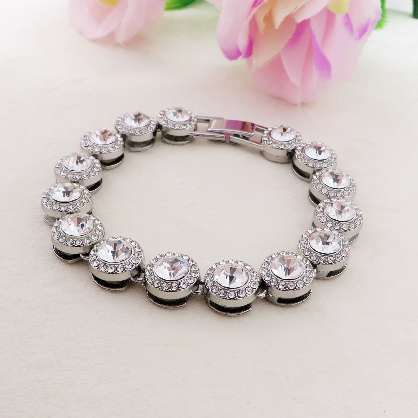 AIDA - Bracciale Tennis con Cubic Zirconia rotondi