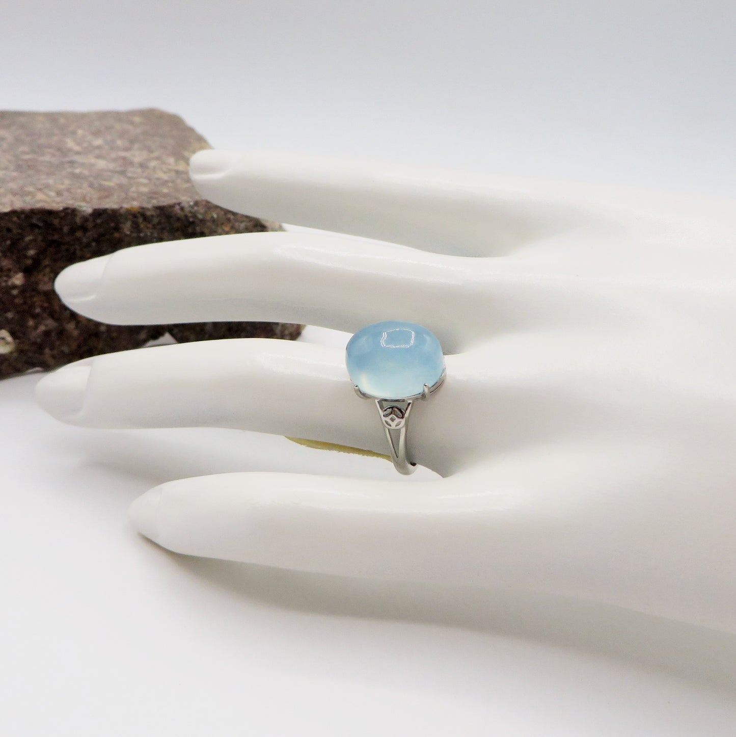 NILAH XL ~ Anello regolabile in ACQUAMARINA naturale