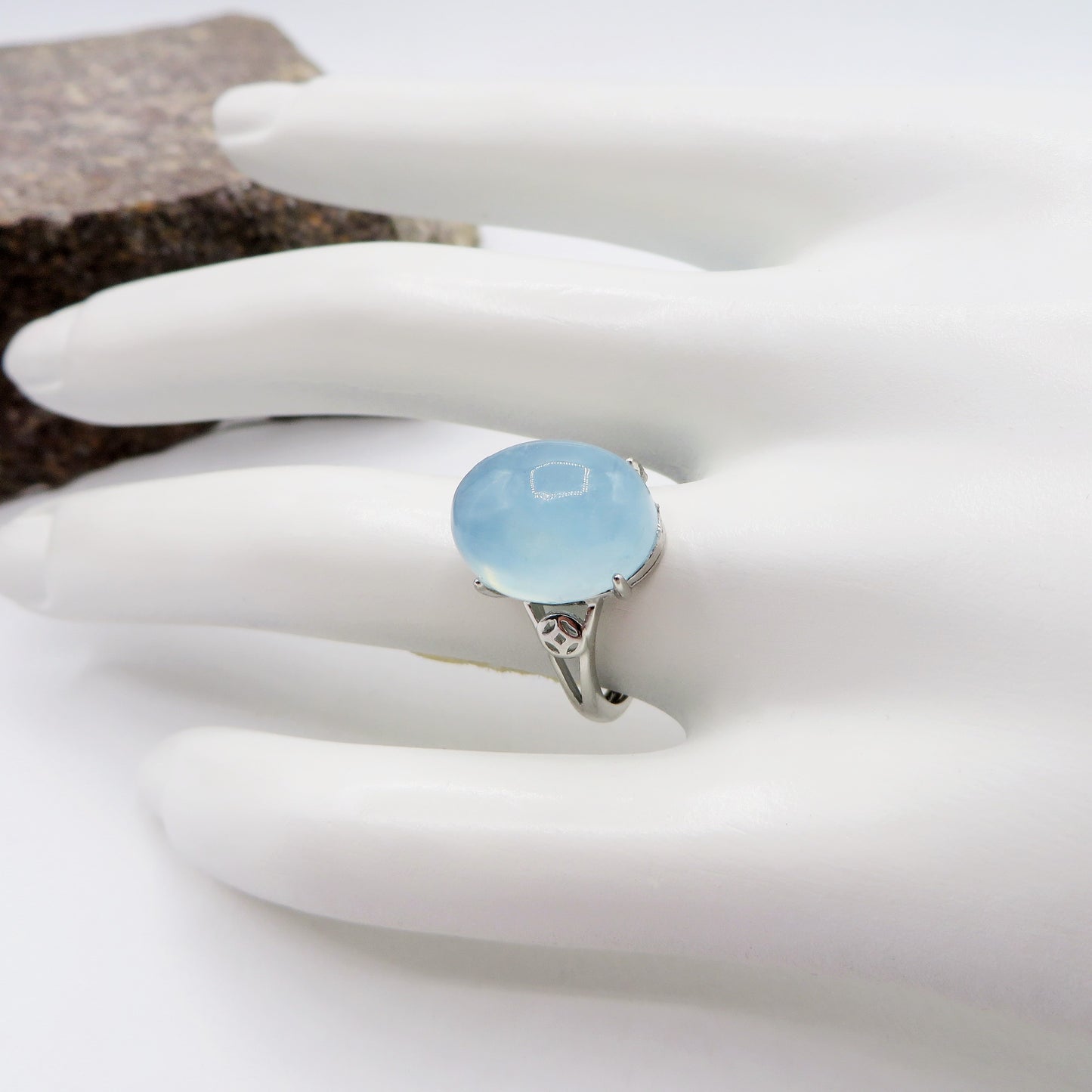 NILAH XL ~ Anello regolabile in ACQUAMARINA naturale