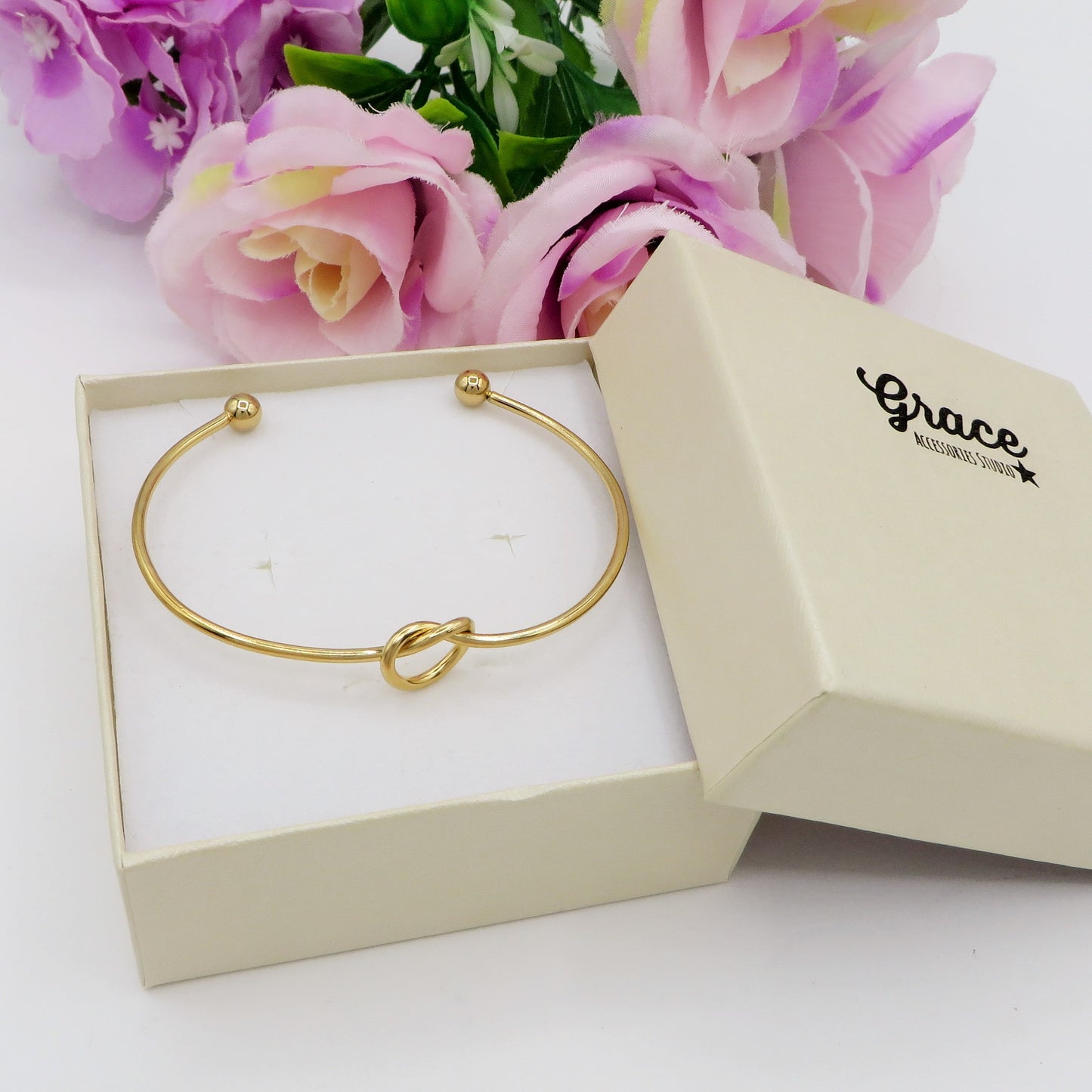 ALBA ~ Acciaio Inossidabile - Bracciale donna e uomo con nodo