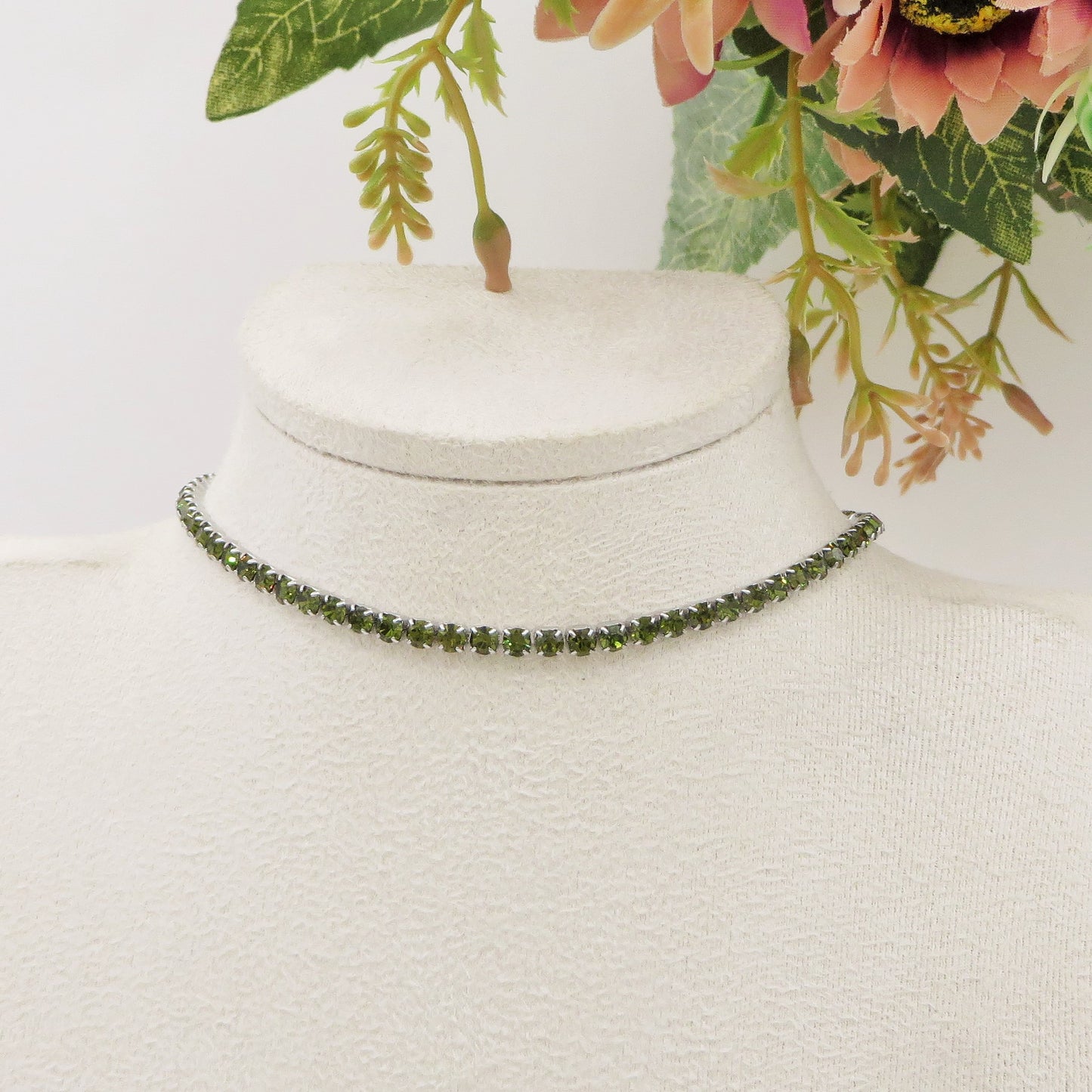 VEGAS ~ TENNIS CHOKER GIROCOLLO IN ACCIAIO INOSSIDABILE CON CUBIC ZIRCONIA