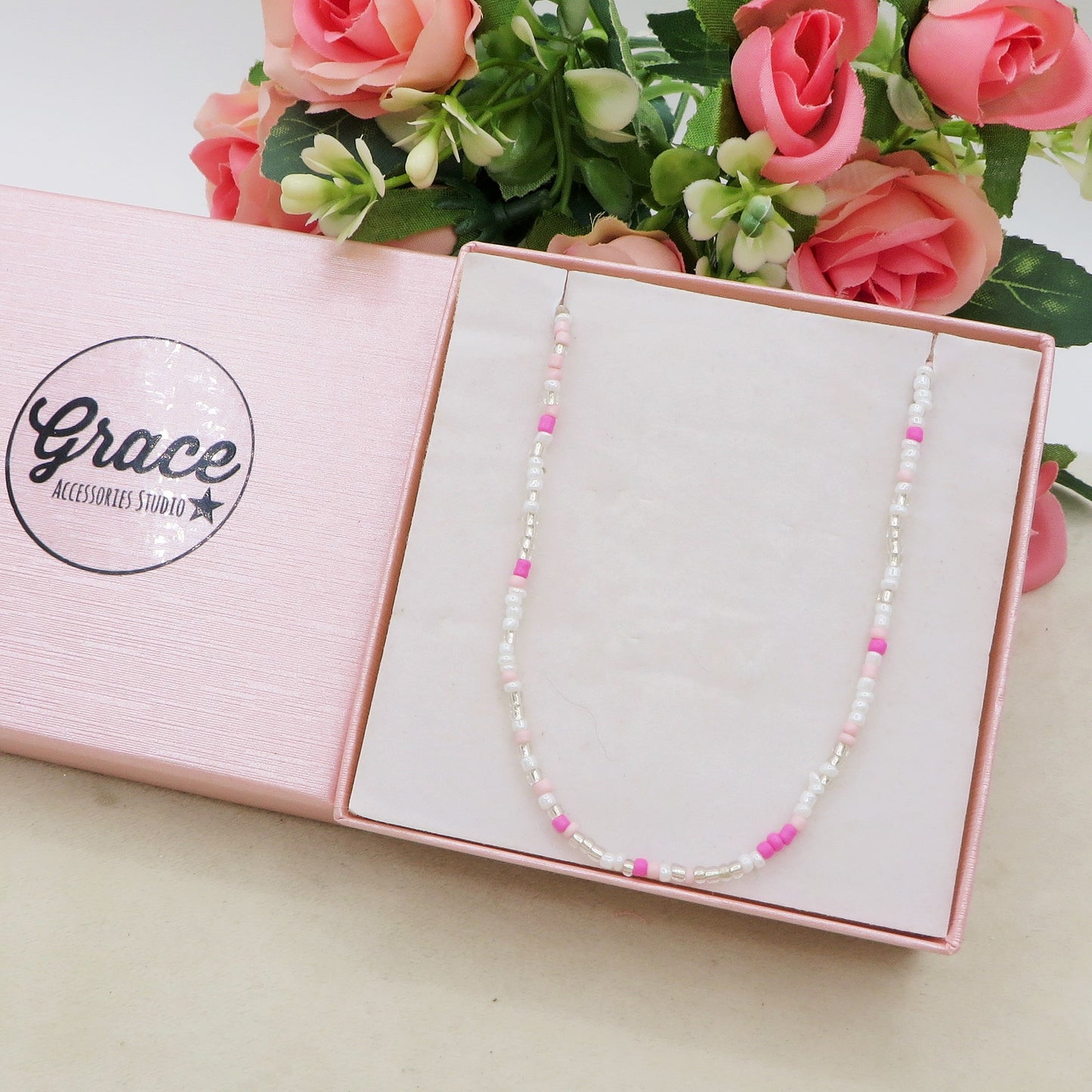 SUMMER BEADS - Collana perline e ACCIAIO inossidabile colori brillanti