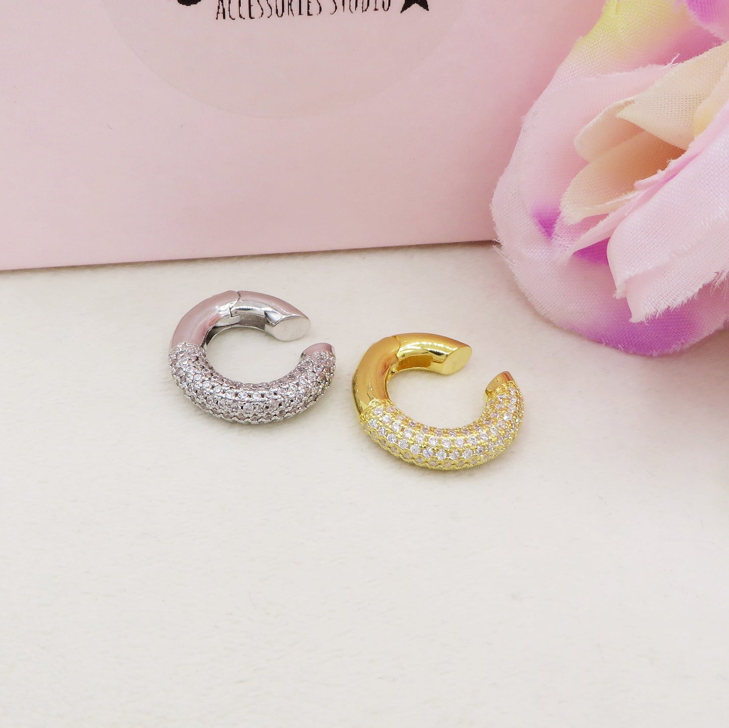 SERENITY Earcuff ZIRCONATO in ARGENTO 925 - Earcuff con cubic zirconia