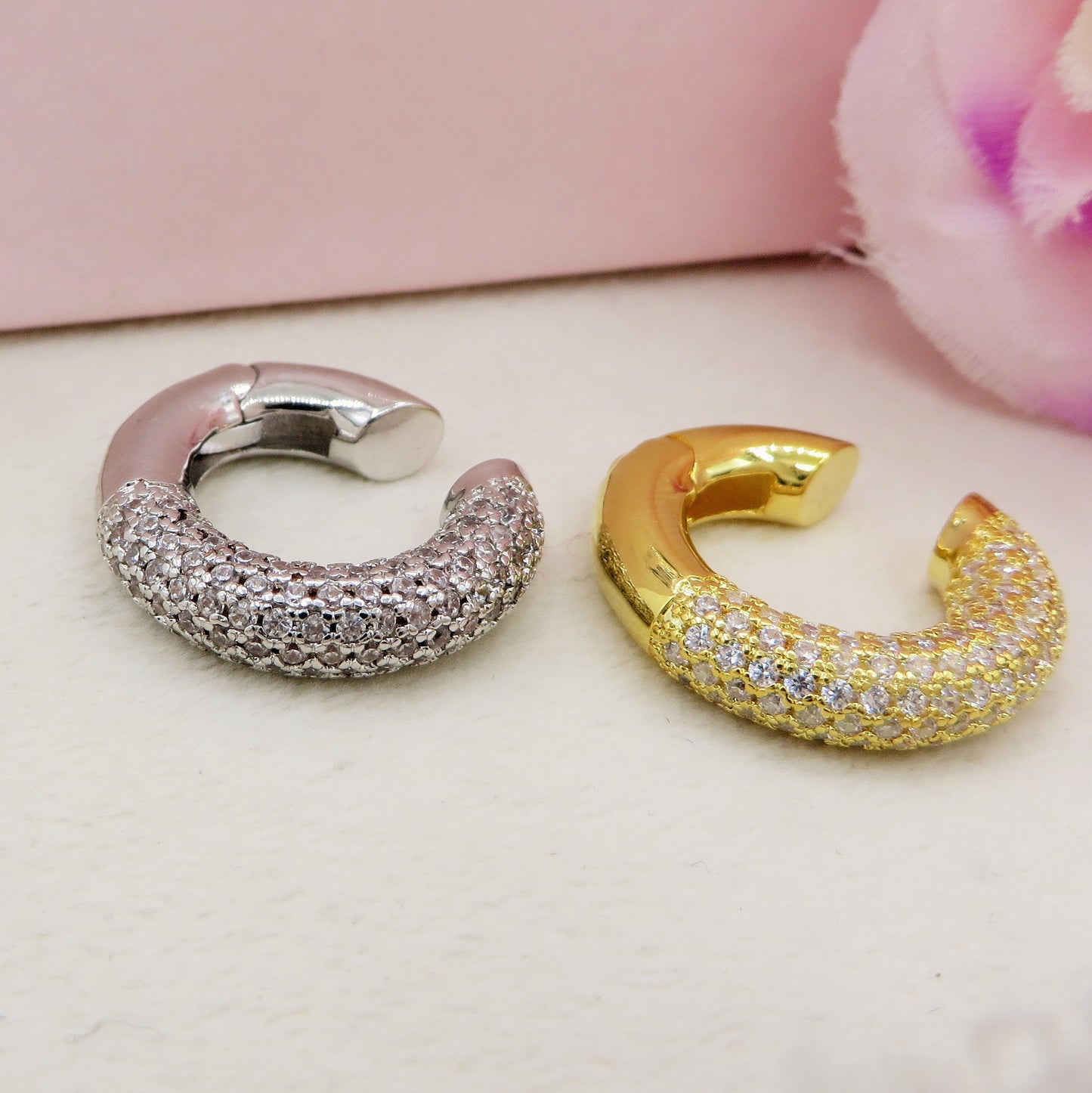 SERENITY Earcuff ZIRCONATO in ARGENTO 925 - Earcuff con cubic zirconia