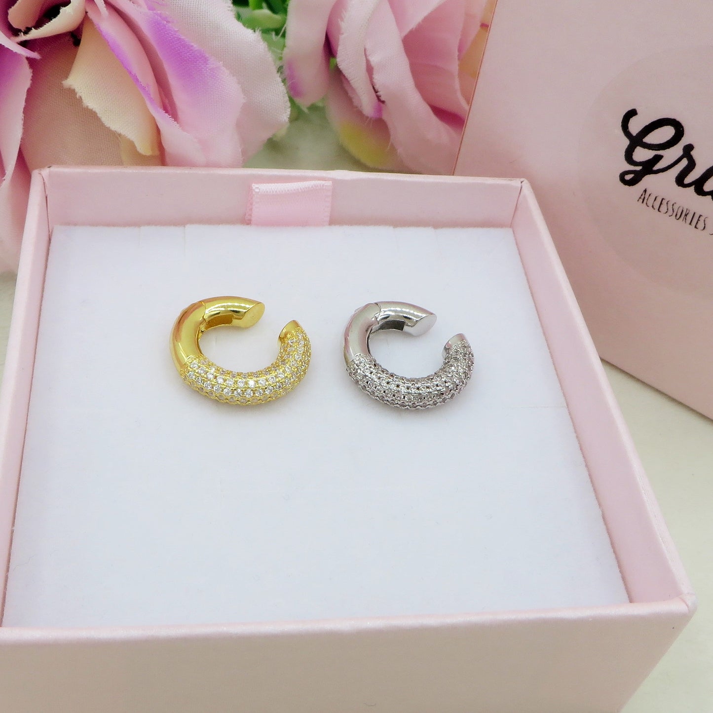SERENITY Earcuff ZIRCONATO in ARGENTO 925 - Earcuff con cubic zirconia
