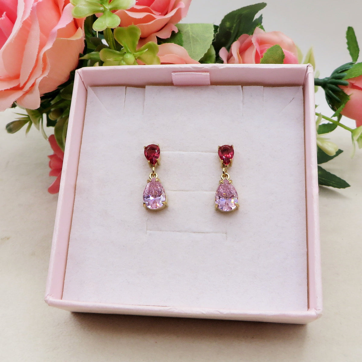 LORELEI - ACCIAIO INOSSIDABILE - Paia orecchini mini pendenti con cubic zirconia a forma di goccia