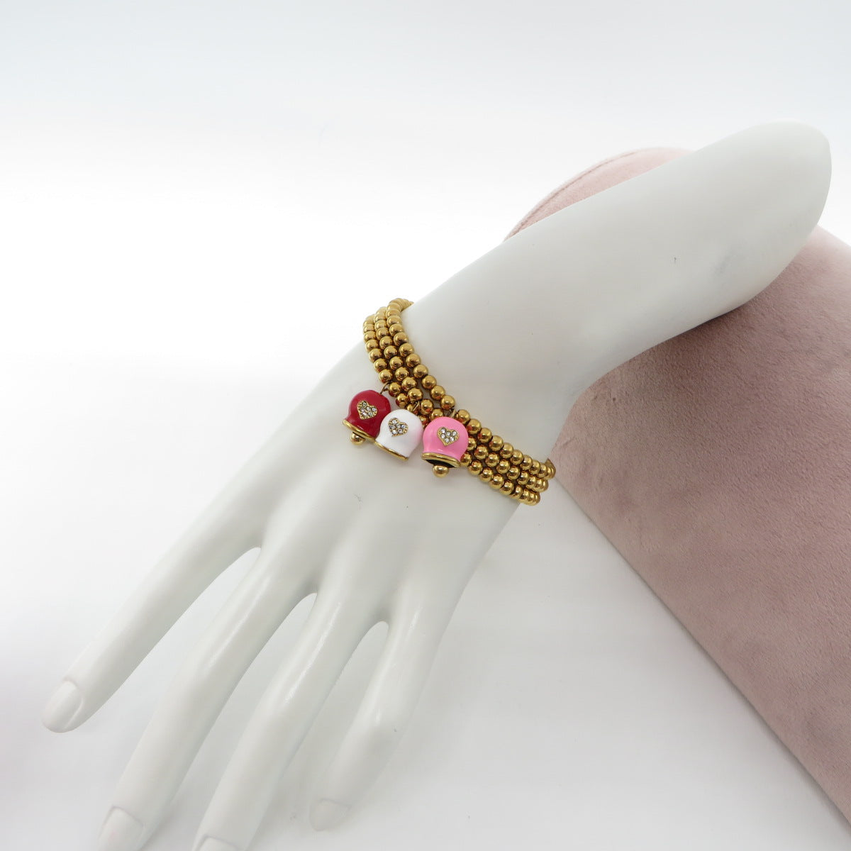 TINKERBELL COLOURS ~ Bracciale ACCIAIO INOSSIDABILE con campanella zirconata