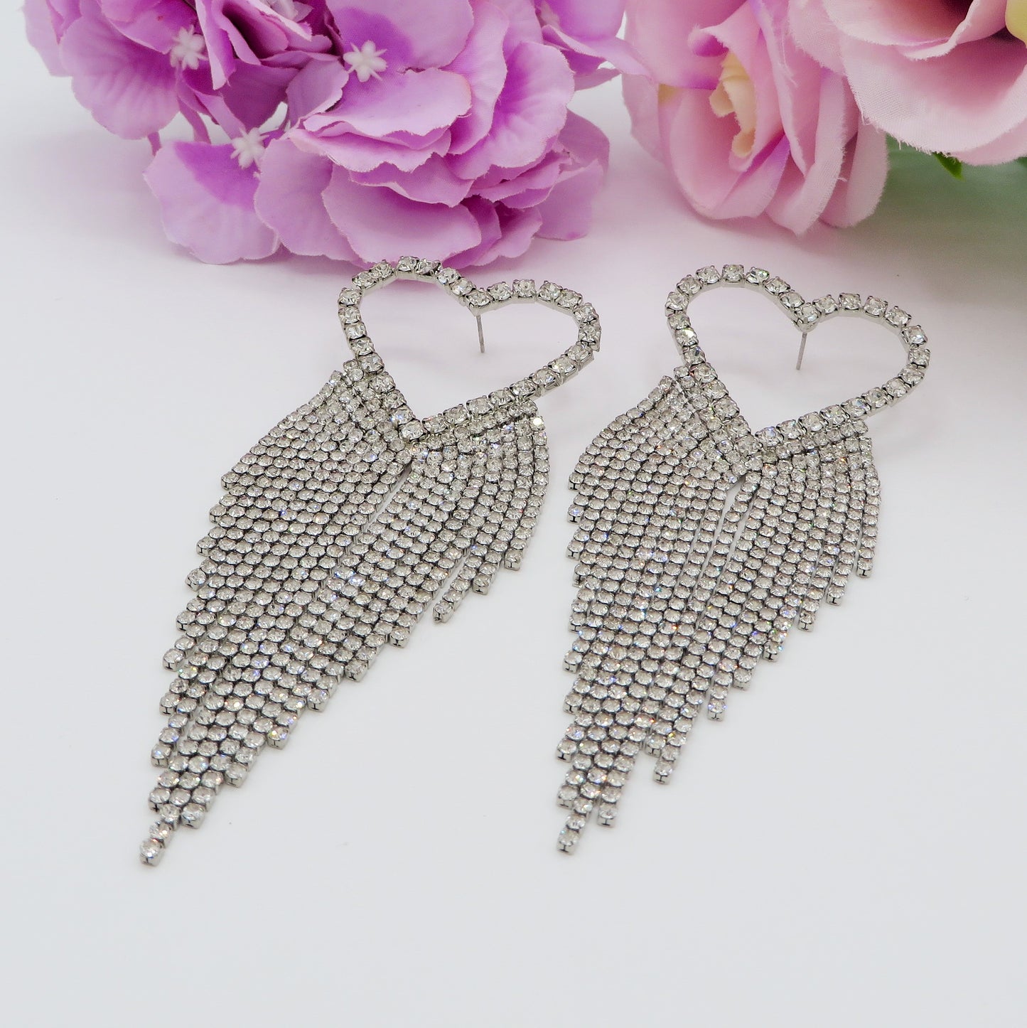 MARLENE ~ Orecchini a cascata in Cubic Zirconia