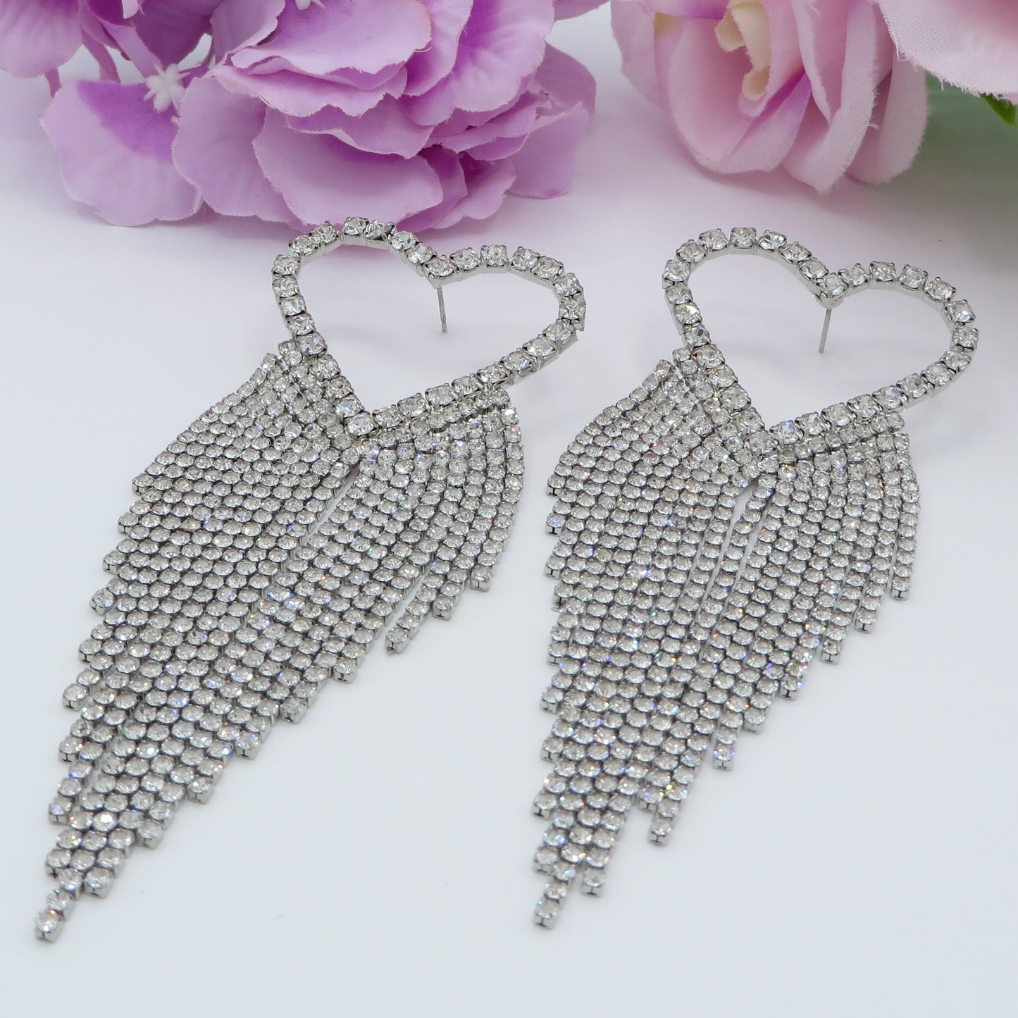 MARLENE ~ Orecchini a cascata in Cubic Zirconia