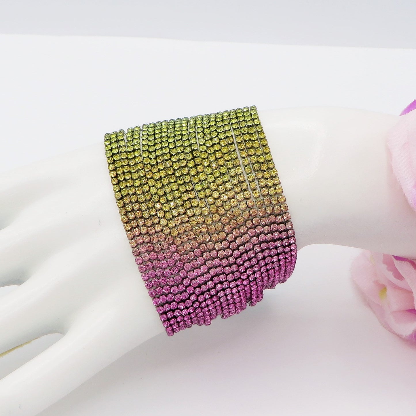 PRECIOUS - Bracciale Tennis 22 fili in Cubic Zirconia degrade'