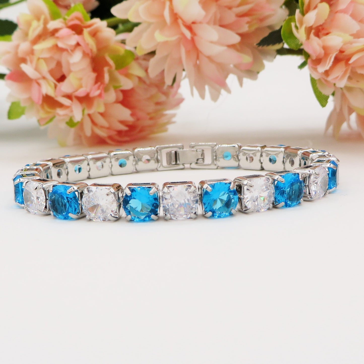 Melanie ~Rainbow-Bracciale tennis in Cubic Zirconia