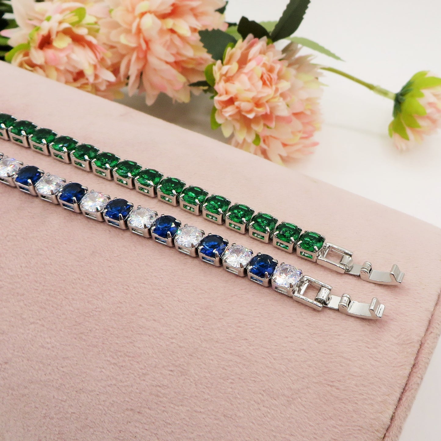 Melanie ~Rainbow-Bracciale tennis in Cubic Zirconia