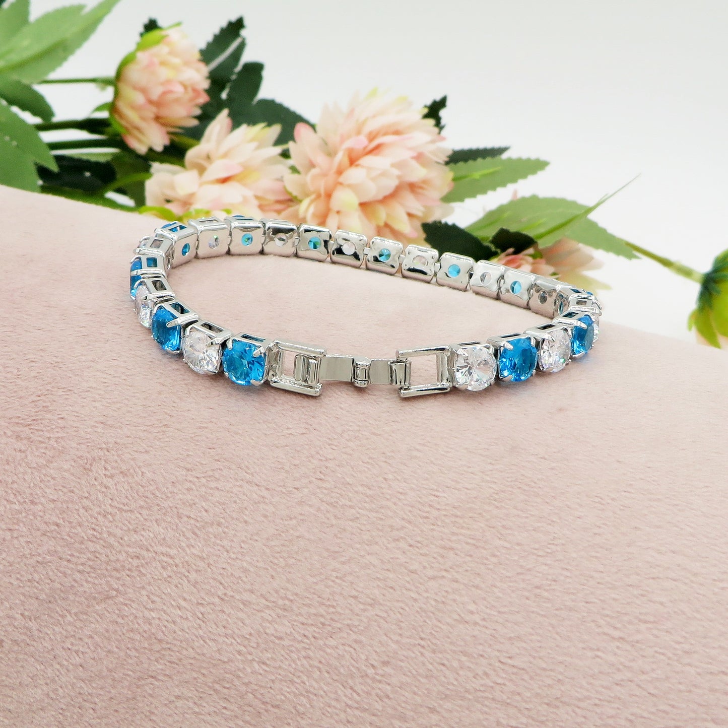 Melanie ~Rainbow-Bracciale tennis in Cubic Zirconia