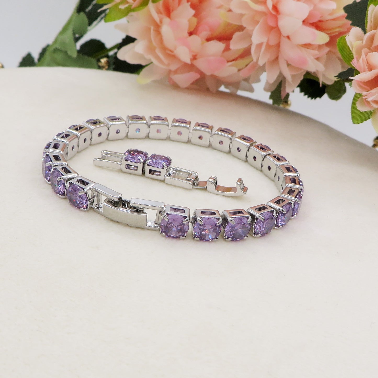 Melanie ~Rainbow-Bracciale tennis in Cubic Zirconia