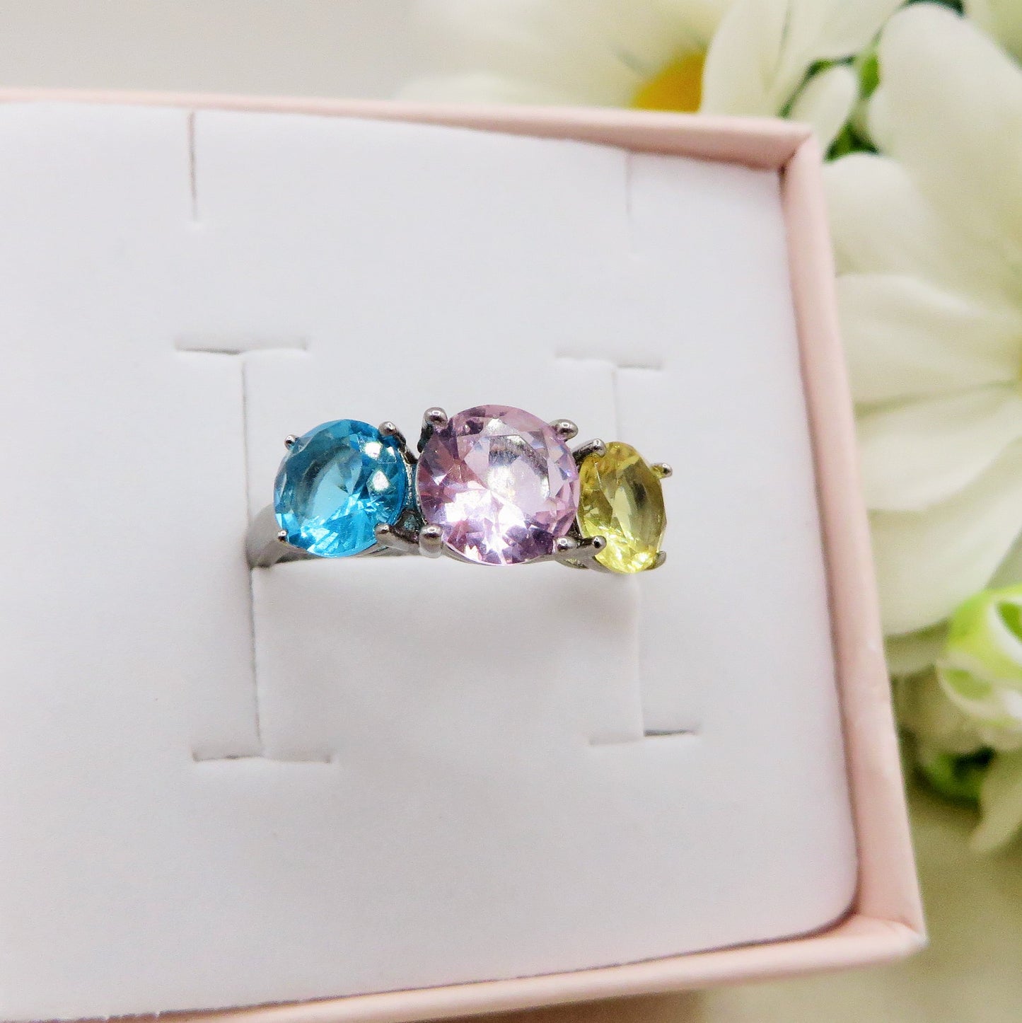 SPRING TRILOGY XL - Anello regolabile in ACCIAIO inossidabile con cubic zirconia