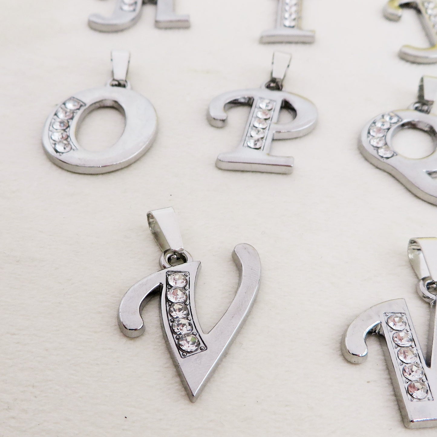 ENGLISH LUXURY INITIAL ~ Collana UNISEX maxi iniziale XL zirconata corsiva + catena diamantata o veneziana