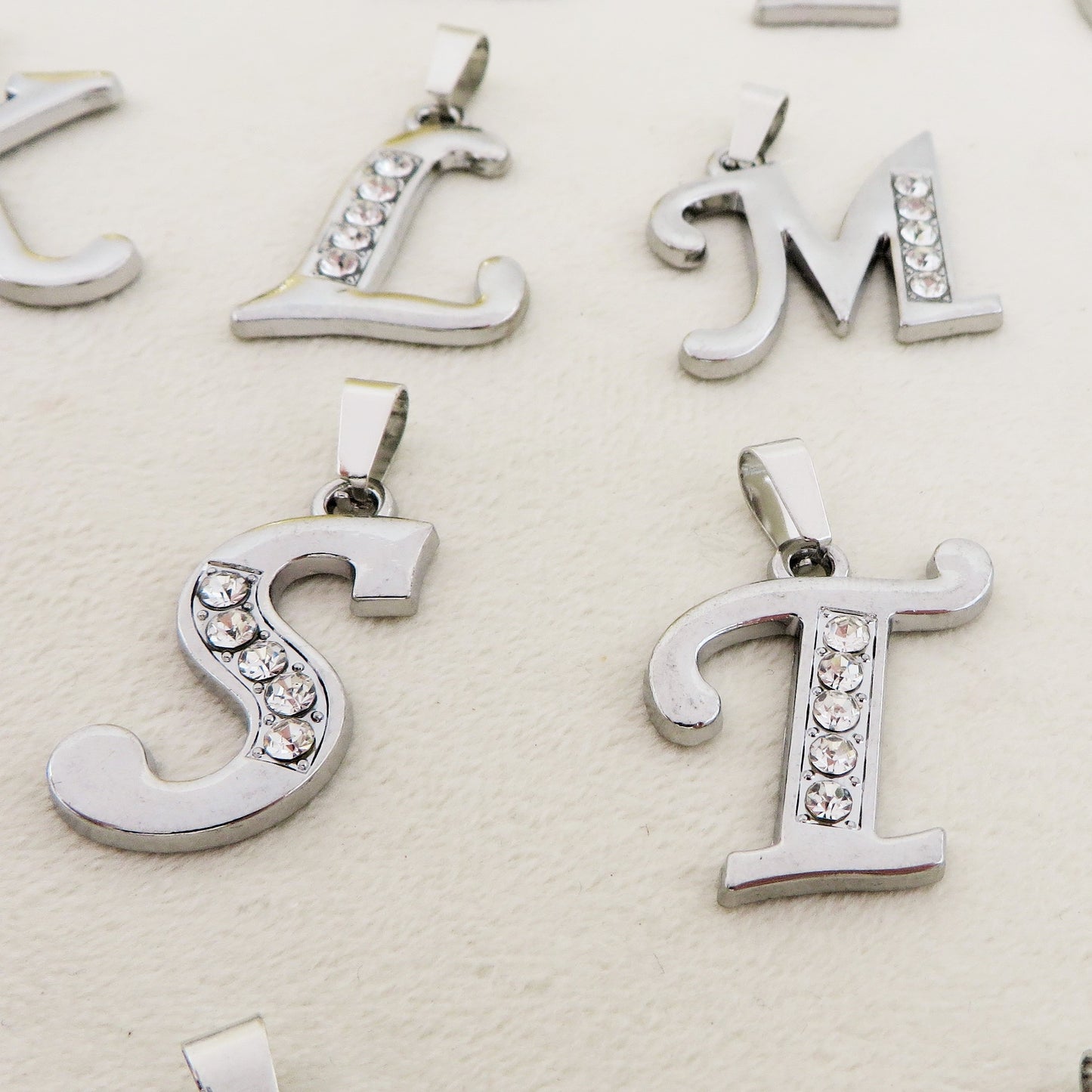 ENGLISH LUXURY INITIAL ~ Collana UNISEX maxi iniziale XL zirconata corsiva + catena diamantata o veneziana