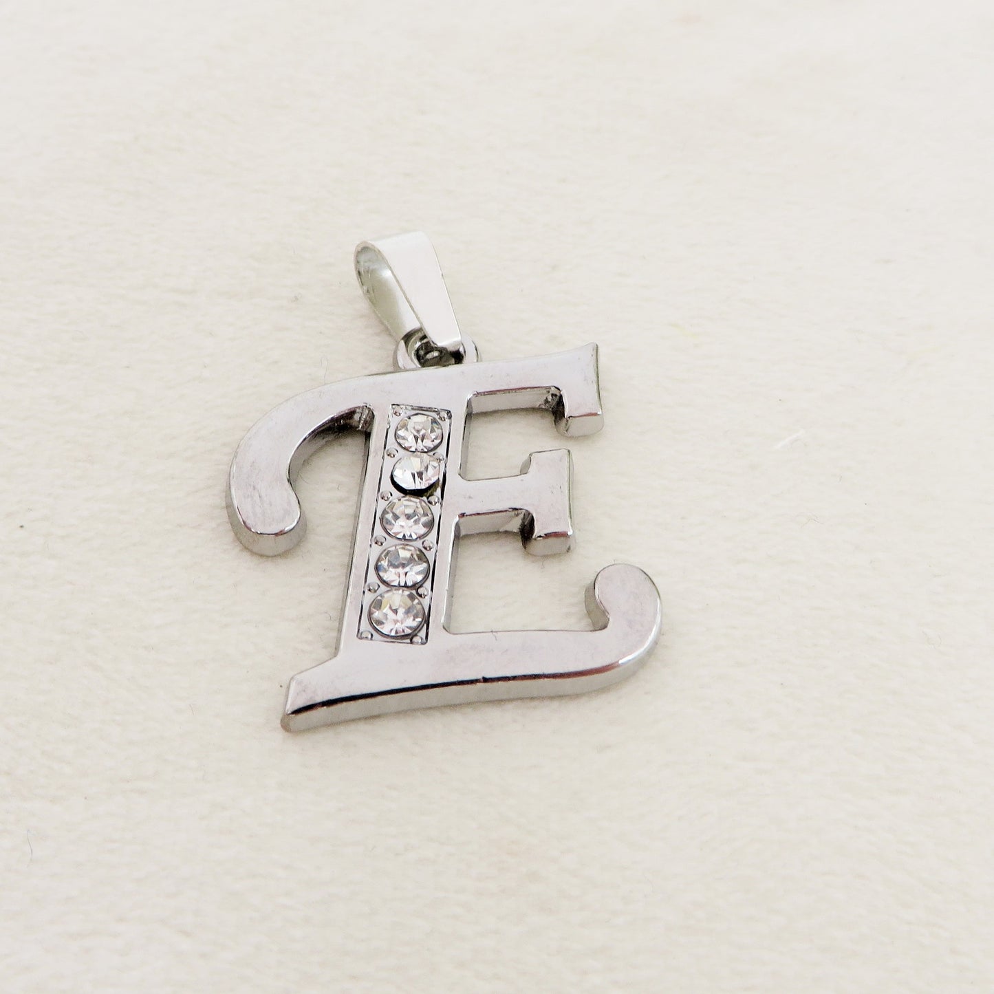 ENGLISH LUXURY INITIAL ~ Collana UNISEX maxi iniziale XL zirconata corsiva + catena diamantata o veneziana