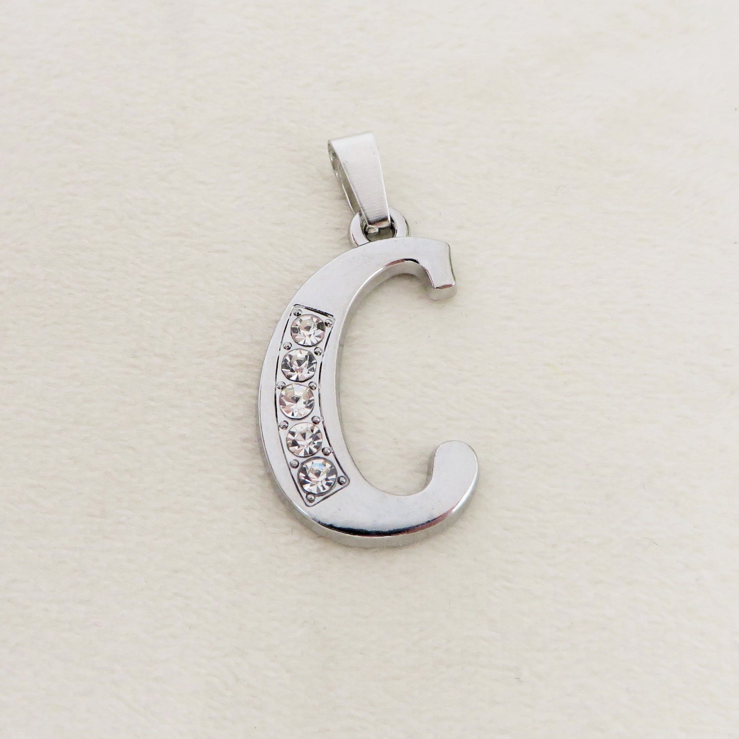ENGLISH LUXURY INITIAL ~ Collana UNISEX maxi iniziale XL zirconata corsiva + catena diamantata o veneziana
