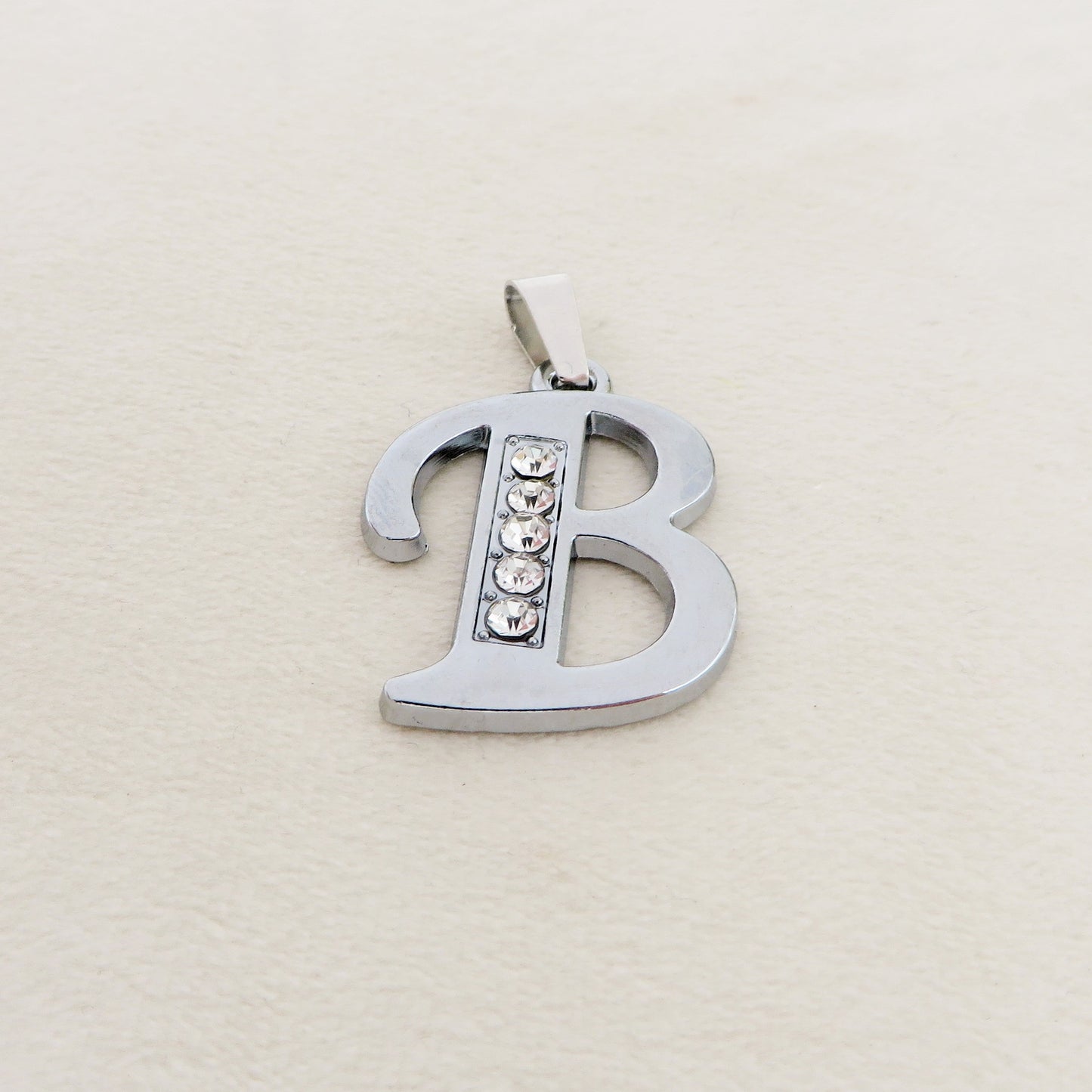 ENGLISH LUXURY INITIAL ~ Collana UNISEX maxi iniziale XL zirconata corsiva + catena diamantata o veneziana