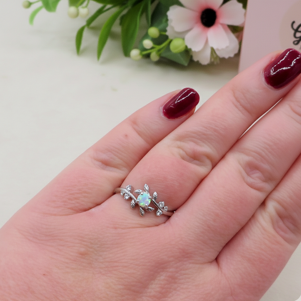 HALO - ARGENTO 925 ~ Anello con opalite