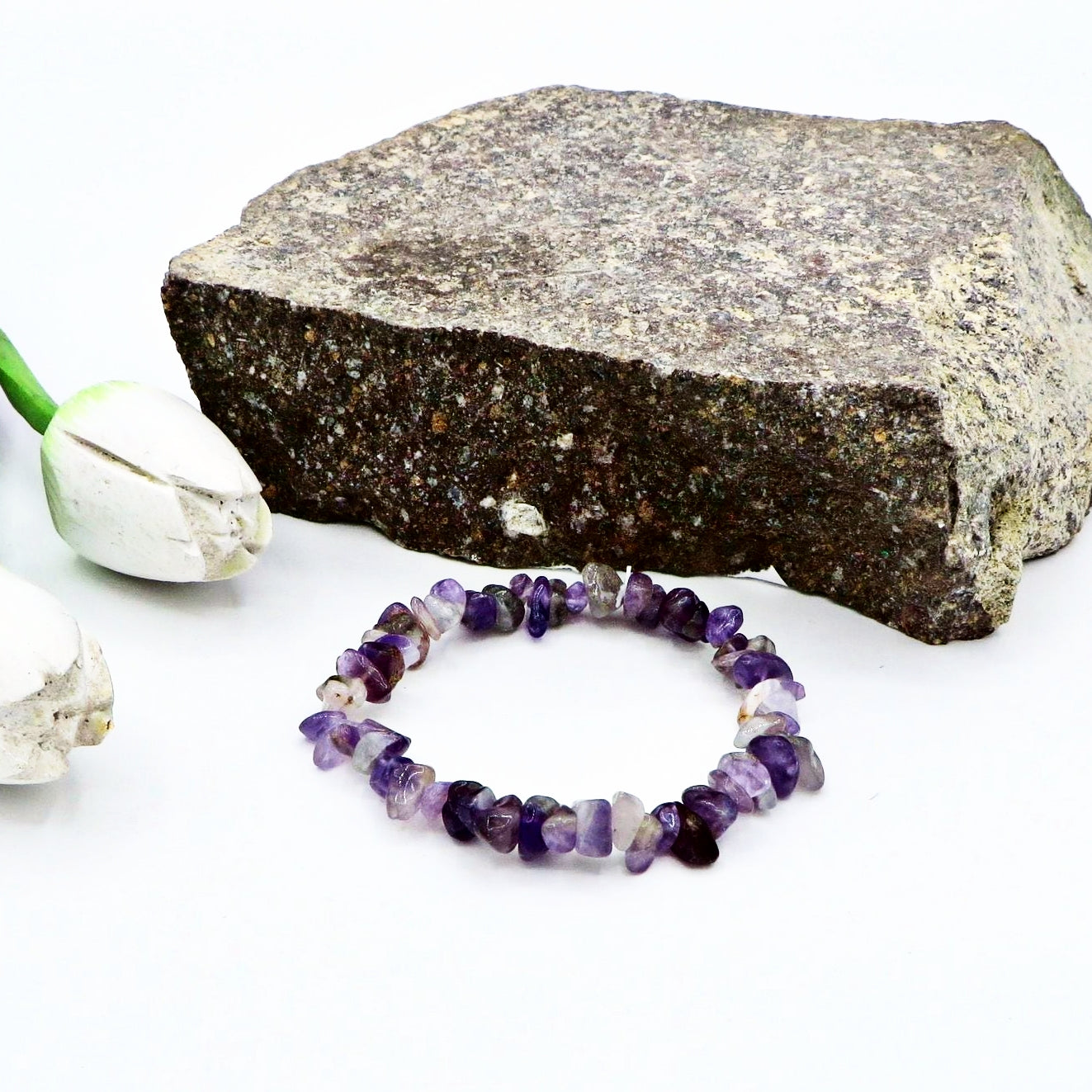 CHAKRA CHIPS ~ Bracciale in chips QUARZO ~ Nirvana Stones