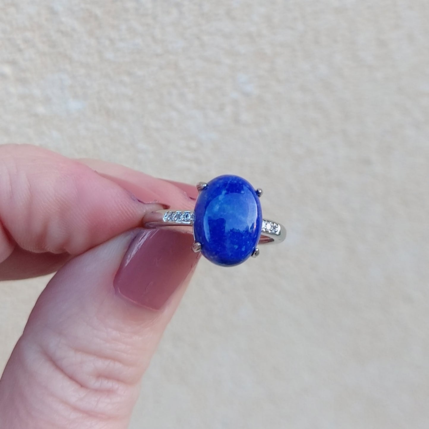 SUNILA ~ Anello regolabile in Lapislazzuli naturale