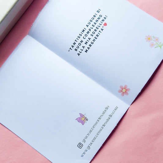 BIGLIETTINO Regalo personalizzato "GRACE STUDIO"
