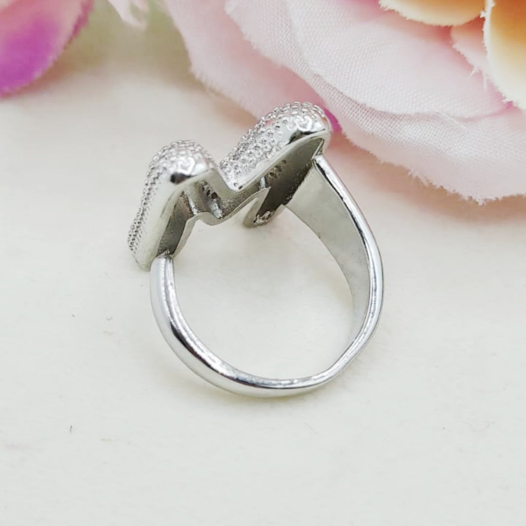 Anello iniziale BUBBLE ~ Anello regolabile zirconato in cubic zirconia