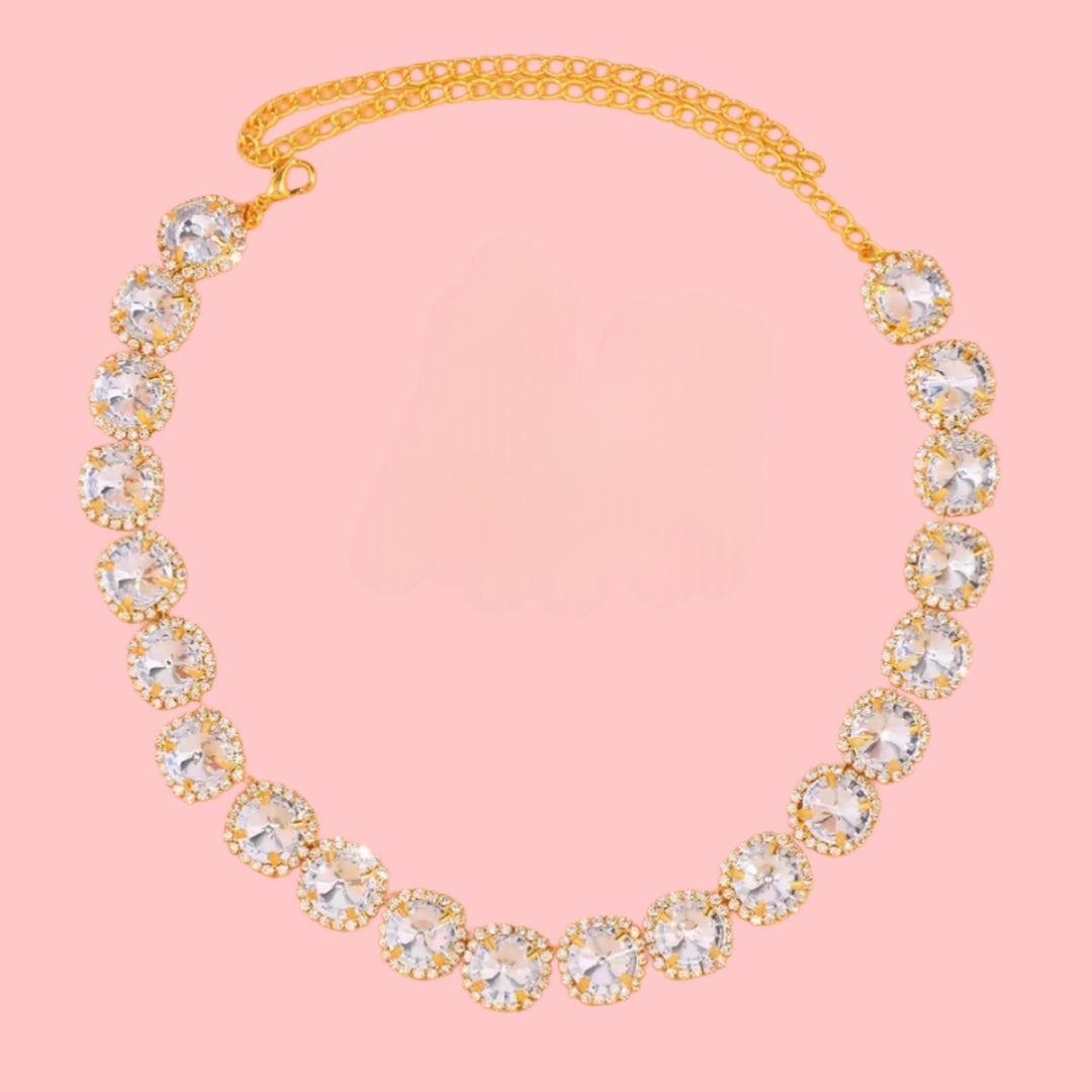 DELILAH COLOURS Collier Tennis - Collana con Cubic Zirconia rotondi