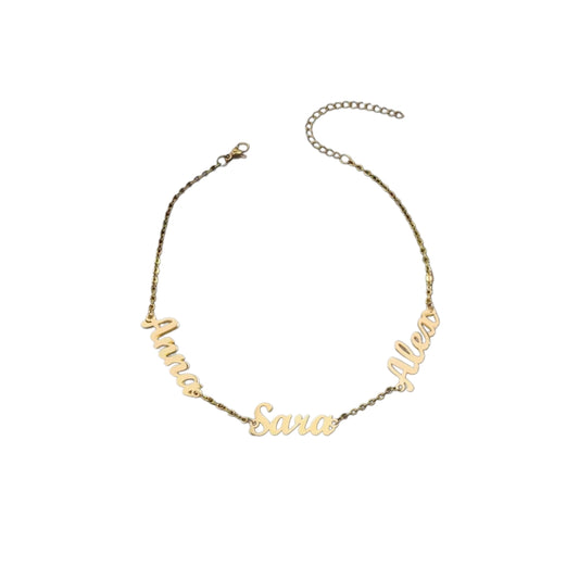 YOUR NAMES ~ Bracciale / Cavigliera NOMI Personalizzati in Acciaio Inossidabile 316L