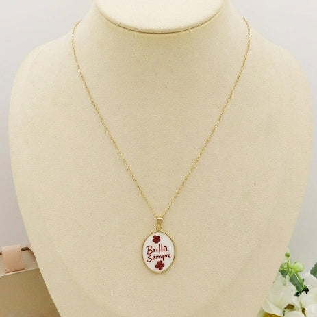 BRILLA ~ Collana Pendente vintage - ACCIAIO INOSSIDABILE