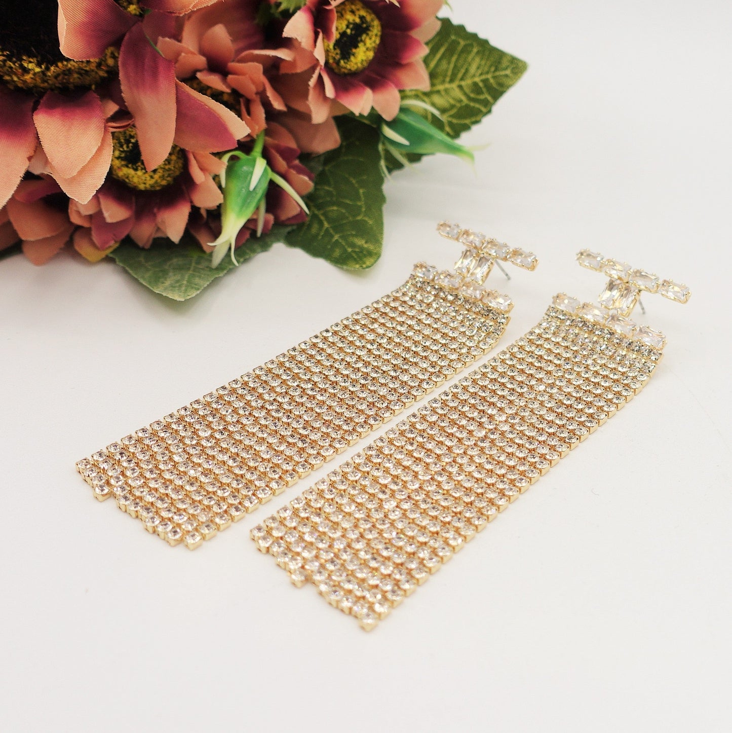 STELLA ~ Orecchini a cascata in Cubic Zirconia