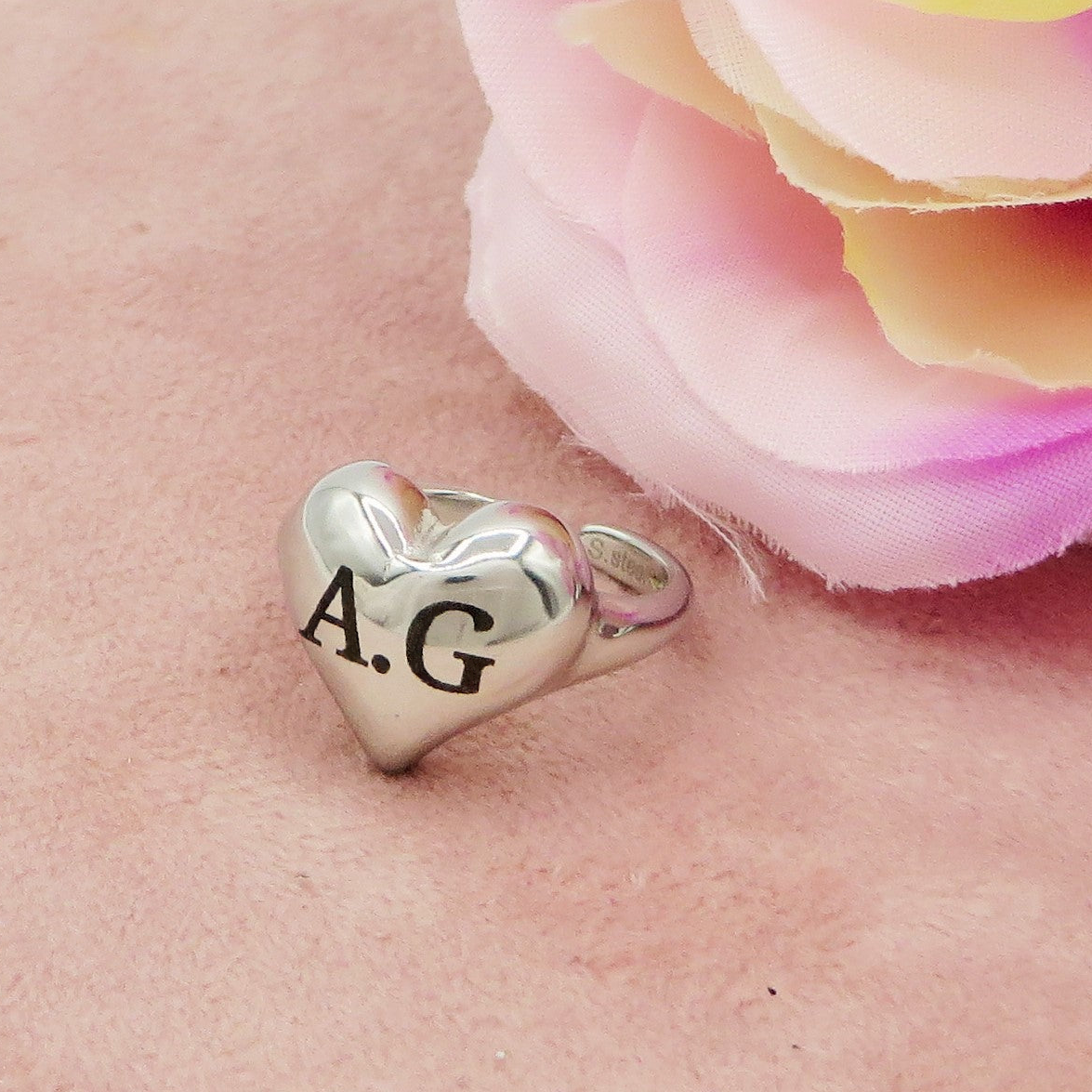Anello Cuore Bombe' - PERSONALIZZAMI ~ Anello in acciaio inossidabile + INCISIONE PERSONALIZZATA