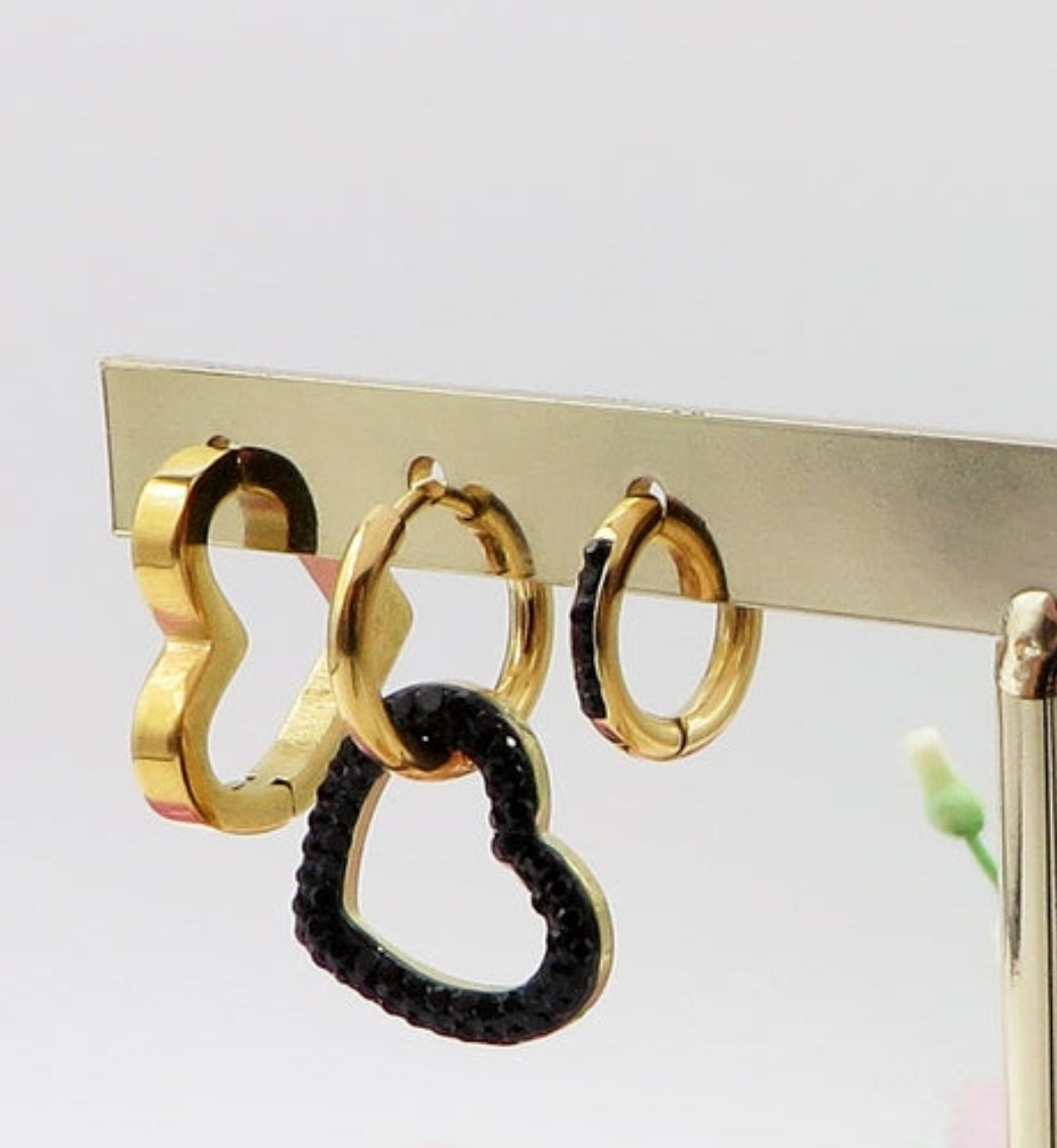 ADELE HEART ~ PAIO Orecchini con pendente in Cubic Zirconia
