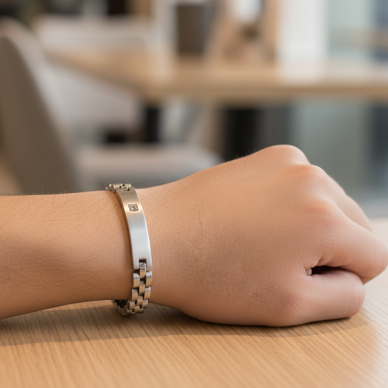 JARL- Bracciale uomo ACCIAIO INOSSIDABILE incisione personalizzata