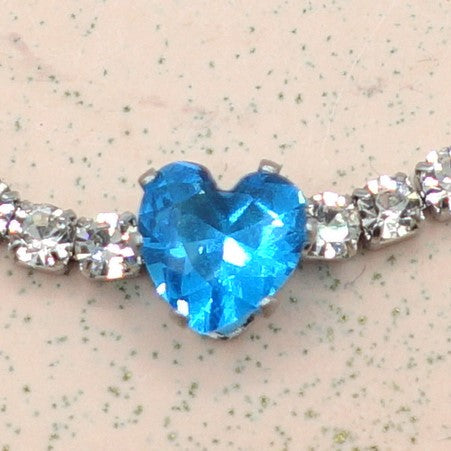 AURORA~ ACCIAIO INOSSIDABILE - Bracciale tennis in cubic zirconia con cuore centrale
