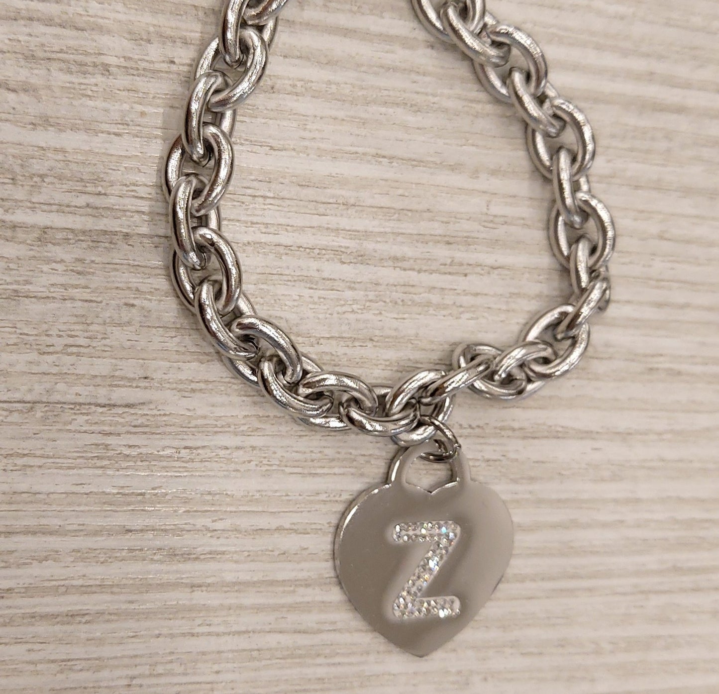 TAMARA ~ N to Z Initials stainless Steel bracelet